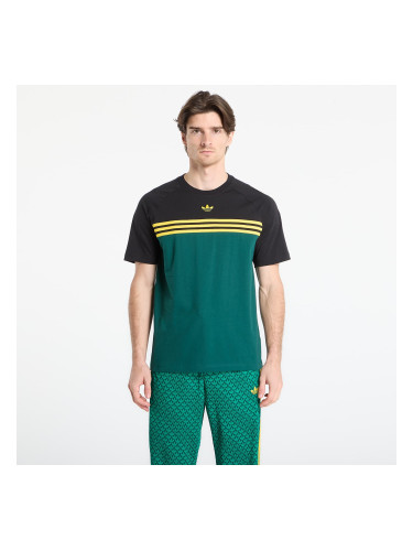 Тениска adidas Chest Stripes T-Shirt Collegiate Green L