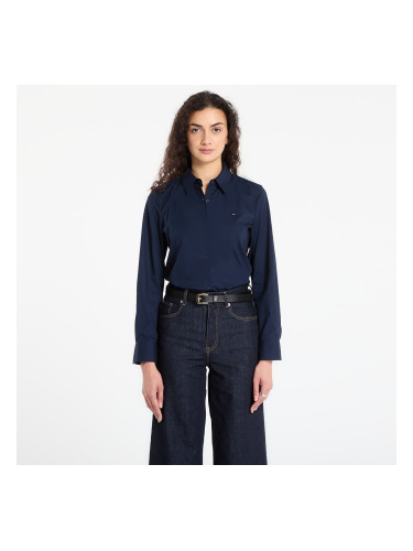 Риза Tommy Hilfiger Cotton Stretch Regular Ls Shirt Dark Blue L