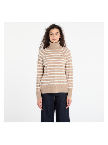 Пуловер Tommy Hilfiger Soft Wool Cable Roll-Neck Ls Sweater Safari Canvas Heather/ Ivory Petal Stp L