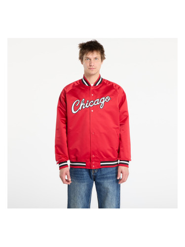 Яке Mitchell & Ness NBA Lightweight Satin Jacket Vintage Logo Bulls Scarlet L