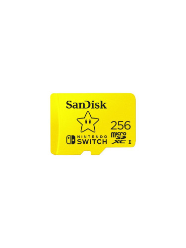 Карта памет SanDisk for Nintendo Switch, microSDXC UHS-I, 256GB, До 100MB/s