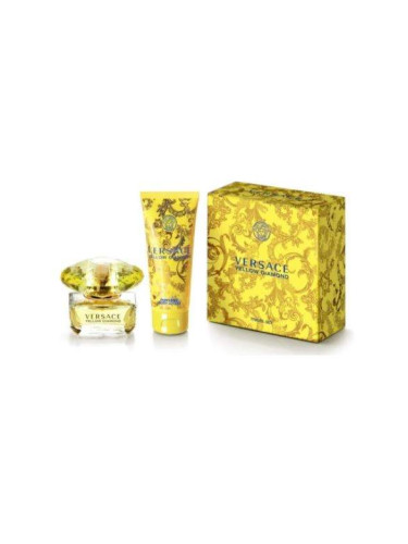 Versace Yellow Diamond W Set - EDT 90 ml + B/Lot 100 ml, Комплект за жени EDT Tоалетна вода 90 ml + Лосион за тяло 100 ml