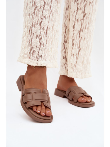 Дамски чехли Lorania тъмнобежови