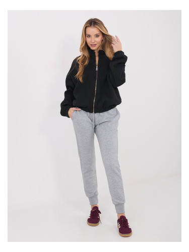 Черен суитшърт с цип