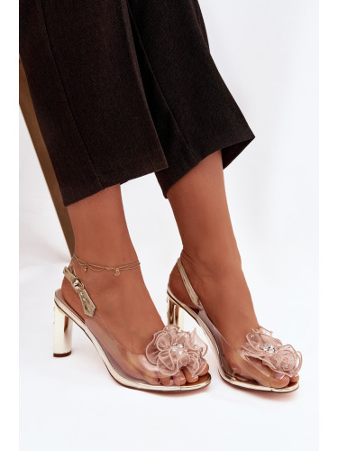 Сандали на ток с декорация S. BARSKI