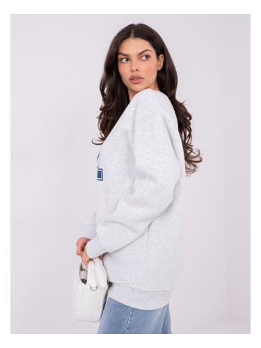 Светлосив суитшърт с номер 21