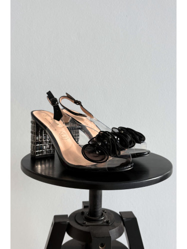 Сандали на ток с кристали S. BARSKI