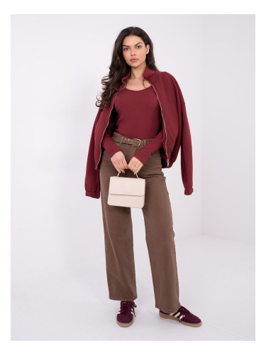 Бордо суичър с качулка