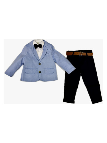 Спортно-елегантен Комплект за момче от 5 части - сако в светлосиньо, р