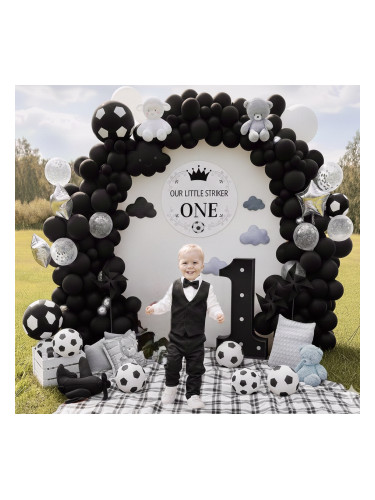 Официален комплект в черно за момче от 4 части елек, риза в бяло, пант