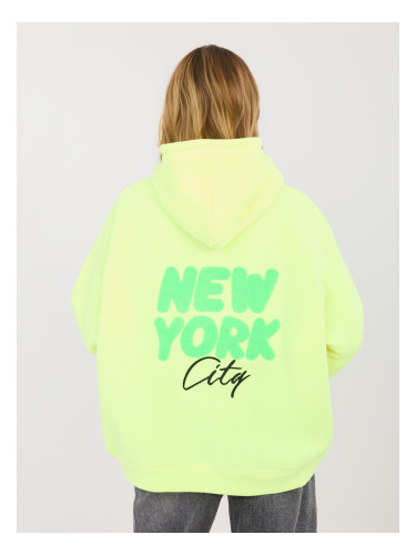 Жълто суичърче с качулка New York