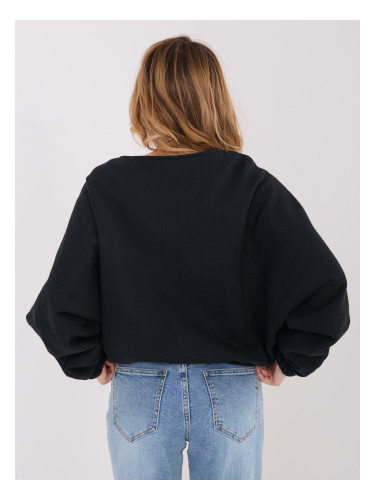 Черен суитшърт с цип