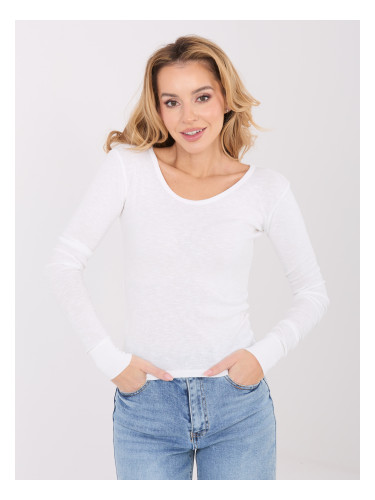 Едноцветна блуза с дълъг ръкав