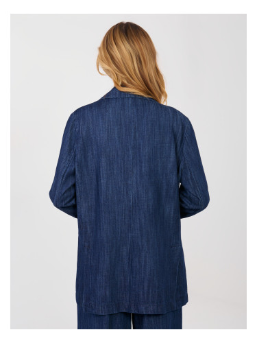 Дамско яке в тъмносиньо