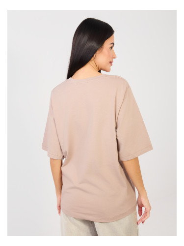 Дамска тениска в тъмнобежово