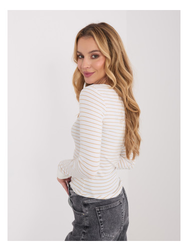 Раирана блуза с дълъг ръкав