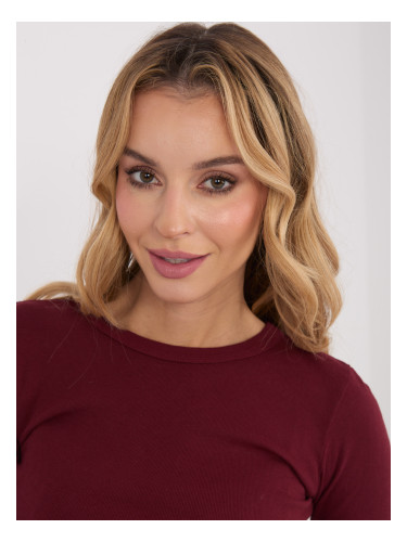 Бордо блуза с дълъг ръкав