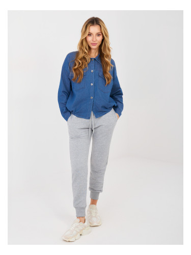 Синя дънкова риза