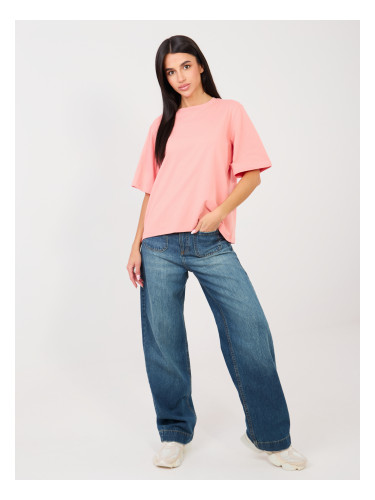 Дамска тениска в прасковен цвят