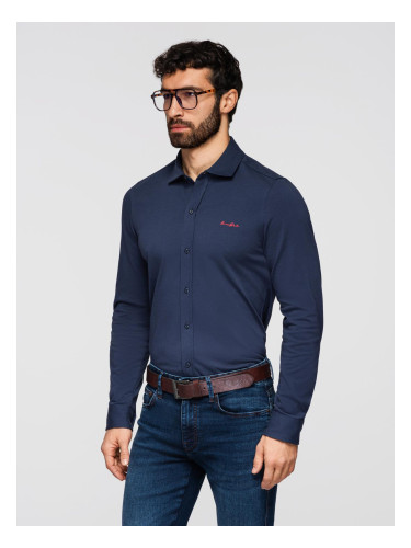 Ombre Men's REGULAR FIT shirt with pocket - gray