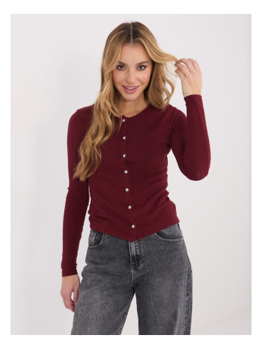 Бордов пуловер с копчета