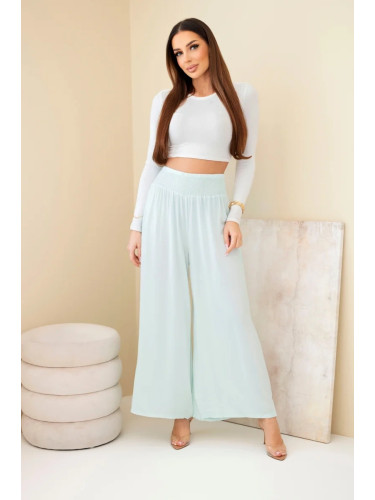 Дамски вискозен панталон с еластична талия