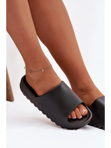 Дамски сандали на платформа, черни Olyria