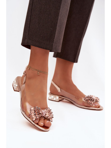 Прозрачни сандали с панделка S. BARSKI