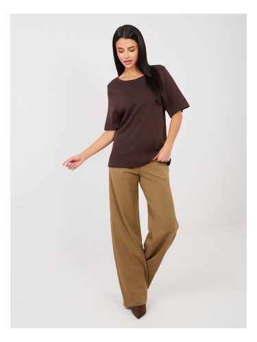 Тъмнокафява тениска с къс ръкав