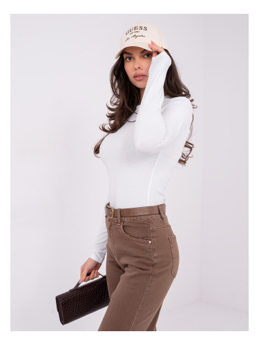 Едноцветна блуза с дълъг ръкав