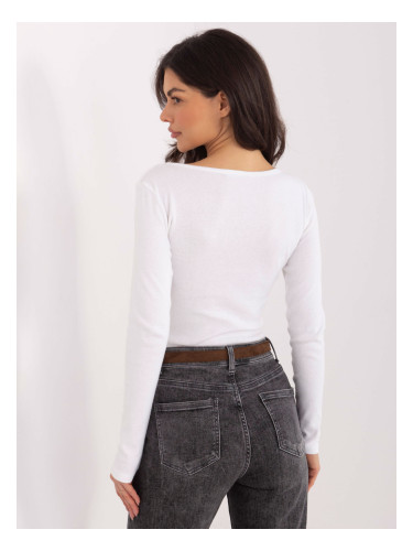 Блуза с дълъг ръкав в екрю
