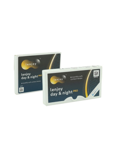 Lenjoy Day & Night PRO (9 лещи) - контактни лещи за продължително носене, силикон-хидрогелови сферични и асферични, Samfilcon A