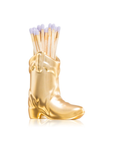 Paddywax Cowboy Boot Match Holder кибритени клечки Gold Metallic 25 гр.