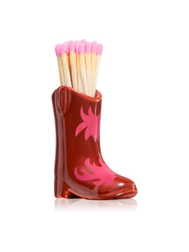 Paddywax Cowboy Boot Match Holder кибритени клечки Red & Pink Flame 25 бр.