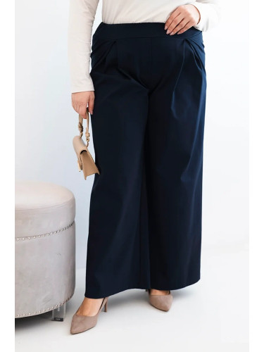Широки панталони с големи размери и плисета