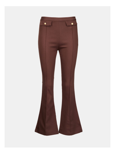 Кафяви дамски панталони с разкроена долна част ORSAY