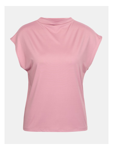 Светло лилава дамска тениска с къс ръкав