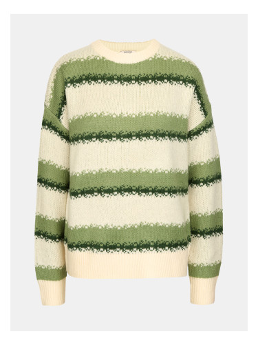 Дамски зелен раиран пуловер ORSAY