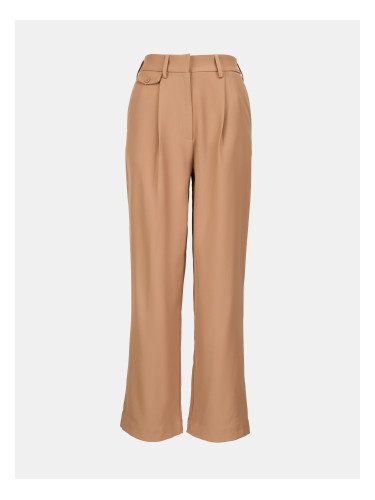 Светлокафяв дамски широк панталон ORSAY