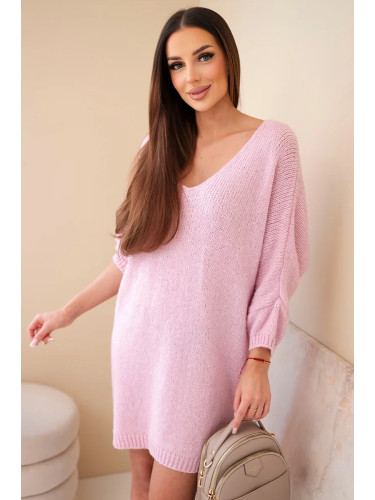 Дамска рокля с големи размери и V-образно деколте