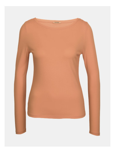 Светлокафява дамска тениска с дълъг ръкав ORSAY