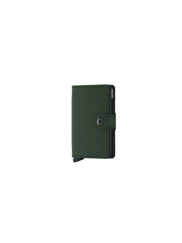 Secrid Miniwallet Matte Green-Black Unisex - Портфейли Secrid - Черен - MM-Green-Black-One-size - Size: One size