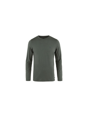 Fjällräven Abisko Wool LS M Basalt Мъже - Тениски Fjällräven - Зелен - F87194-050-L - Size: L