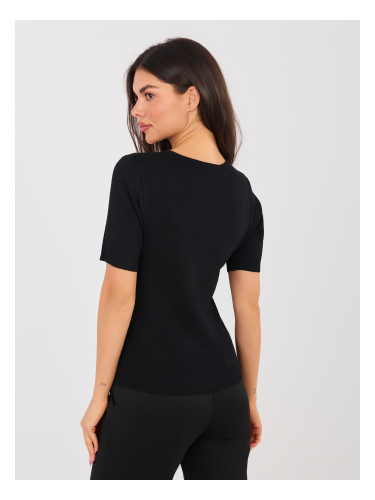 Черен дамски пуловер