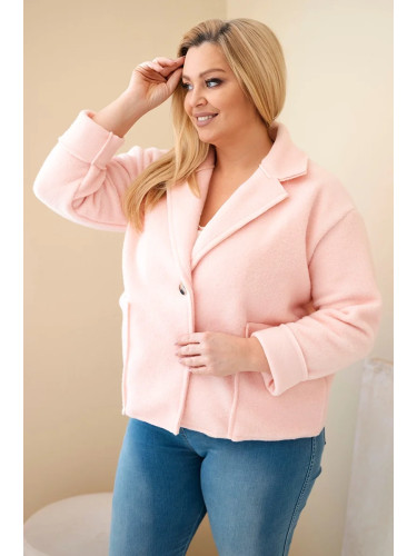 Дамско палто Kesi Włoski Plus Size с джобове