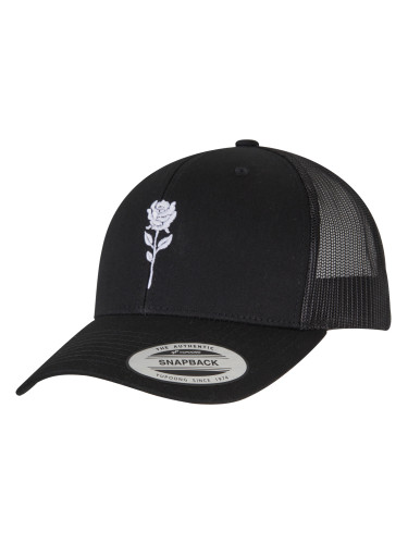 Ретро шапка с черна роза