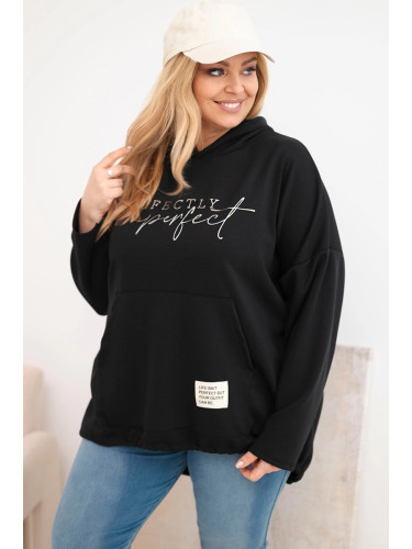 Суитшърт с големи размери и щампа Kesi Włoski