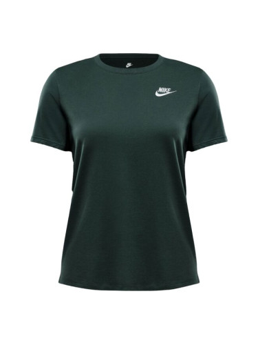 Nike NSW TEE CLUB Дамска тениска, тъмнозелено, размер