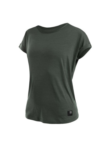 Sensor MERINO AIR Дамска тениска, тъмнозелено, размер