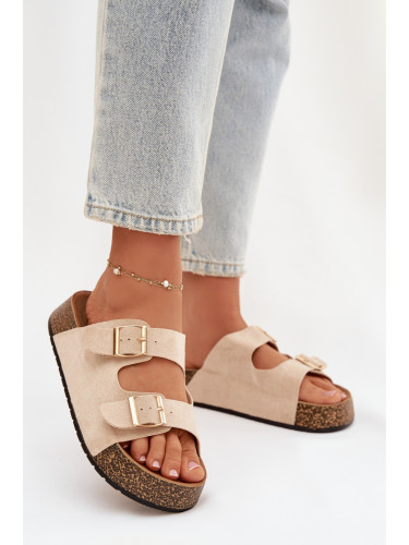 Дамски коркови джапанки с катарами